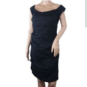 Womens Alex Evenings Taffeta Crinkled Dress